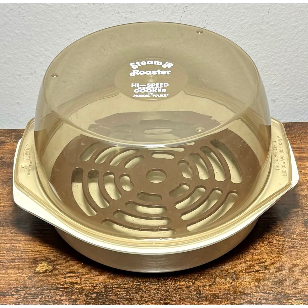 Vintage Nordic Ware Steam R Roaster Hi-speed Microwave Cooker Roaster Steamer